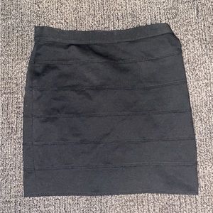 Black bandage mini skirt